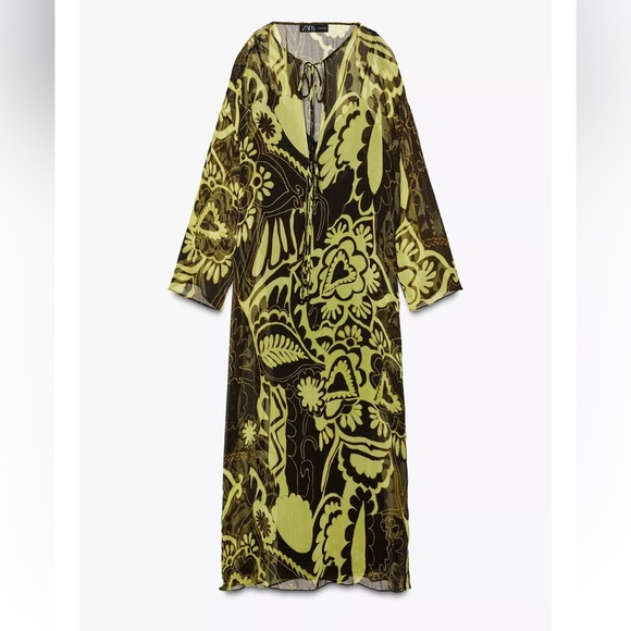 Zara ZW Collection Printed Tunic Dress - Picture 6 of 9